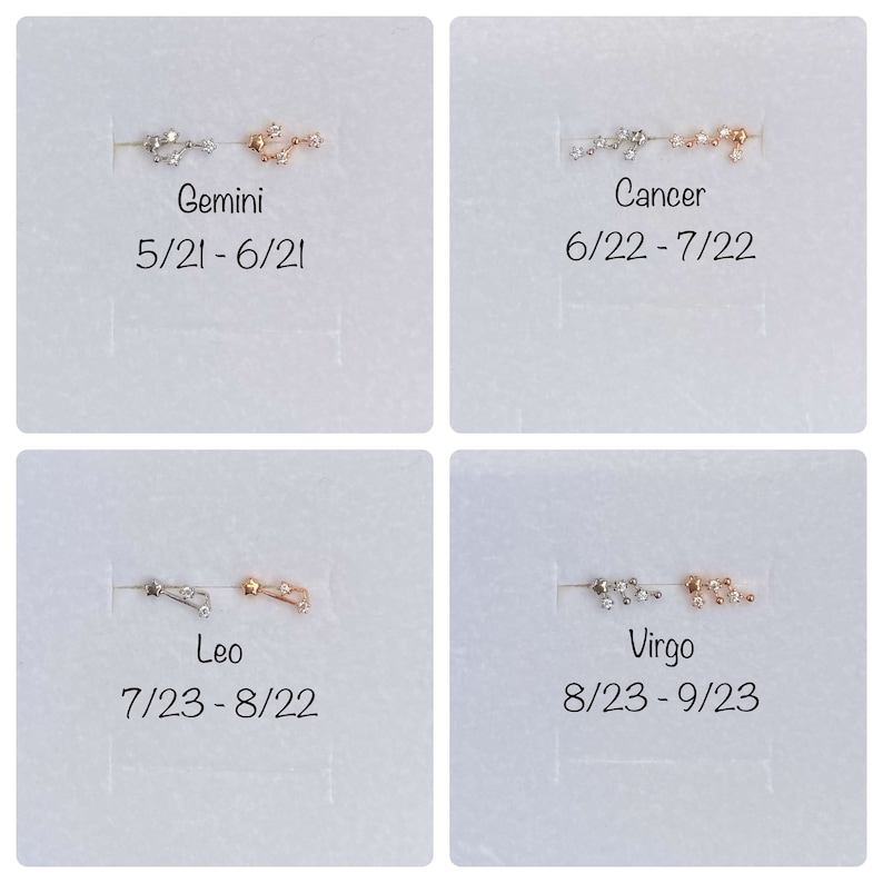 16g Tiny constellation piercing Helix Zodiac Piercing Tragus Star Sign Piercing Cartilage Piercing Single
