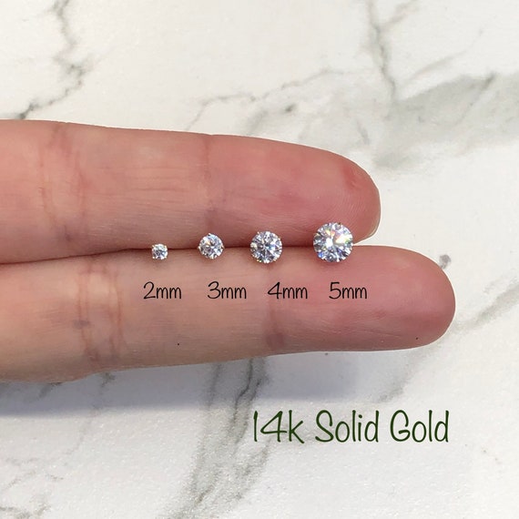 3mm CZ Sterling Silver Classic Earring Studs