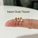16G Implant Grade Titanium Gold Labret White Opal Gold(Single), 2mm/3mm/4mm Internally Threaded Labret/Monroe with White Opal 