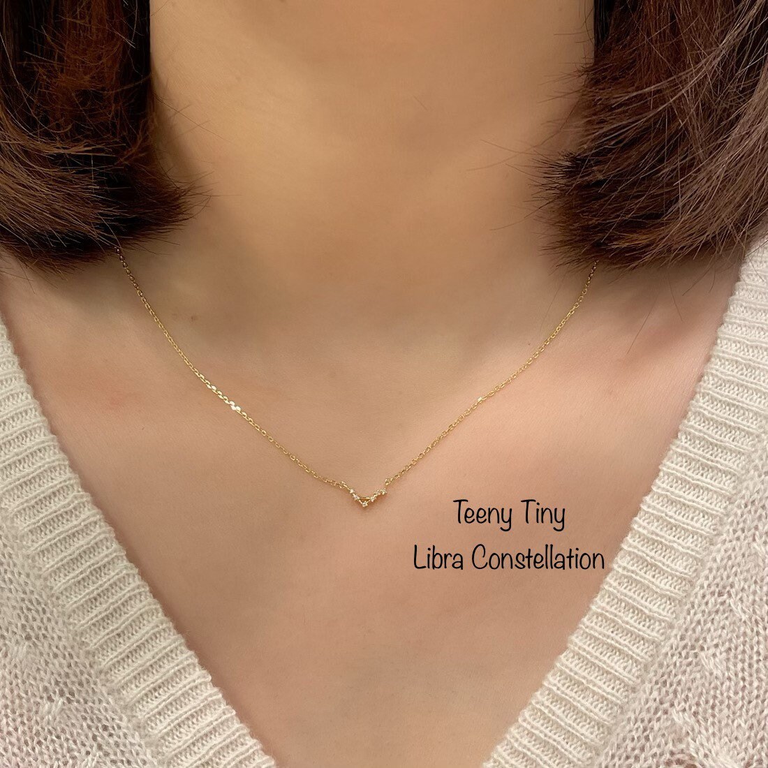 Gold libra deals constellation necklace