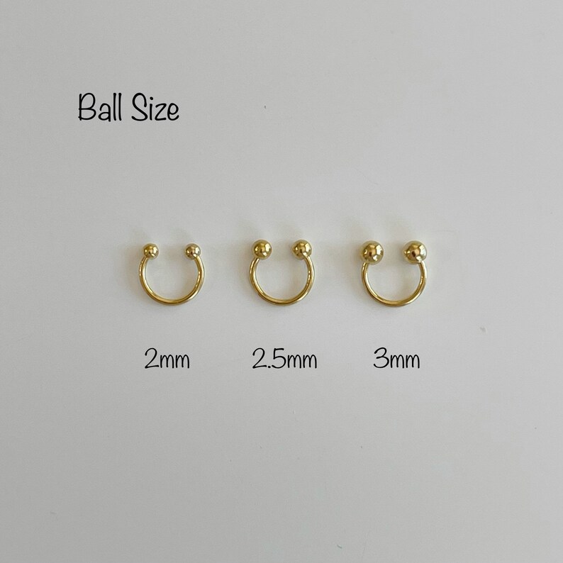 Helix Single Rook Septum Ring Nose Ring 20g Gold HorseShoe 2mm2.5mm3mm Barbell piercing Cartilage