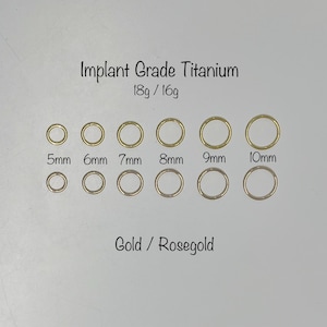 18g 16g Basic Hoop, Implant Grade Titanium Seamless Hinged Clicker, ASTM F-136 Titanium Segment Ring, Helix Hoop, Nose, Conch