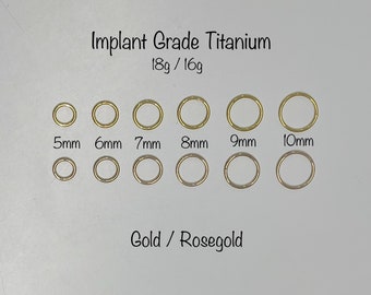 18g 16g Implant Grade Titanium Seamless Hinged Clicker, ASTM F-136 Titanium Segment Ring, Helix Hoop, Nose, Conch