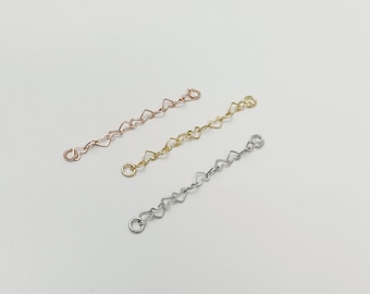 Lovely Heart Chain connector for Cartilage, Helix, Conch