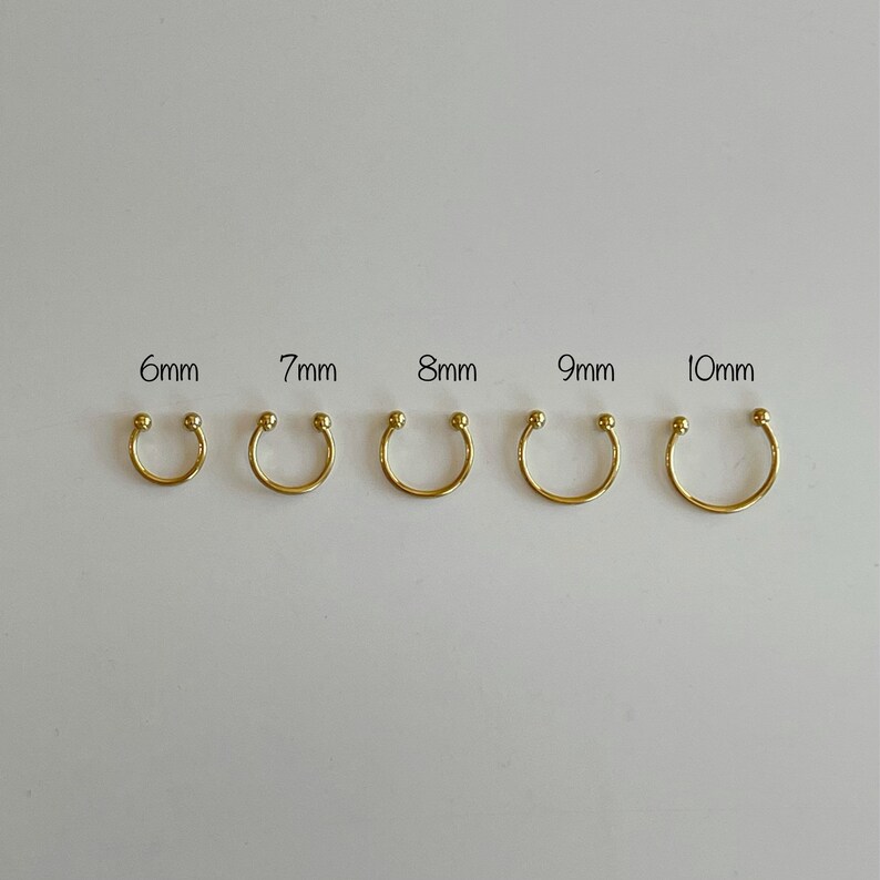 Helix Single Rook Septum Ring Nose Ring 20g Gold HorseShoe 2mm2.5mm3mm Barbell piercing Cartilage