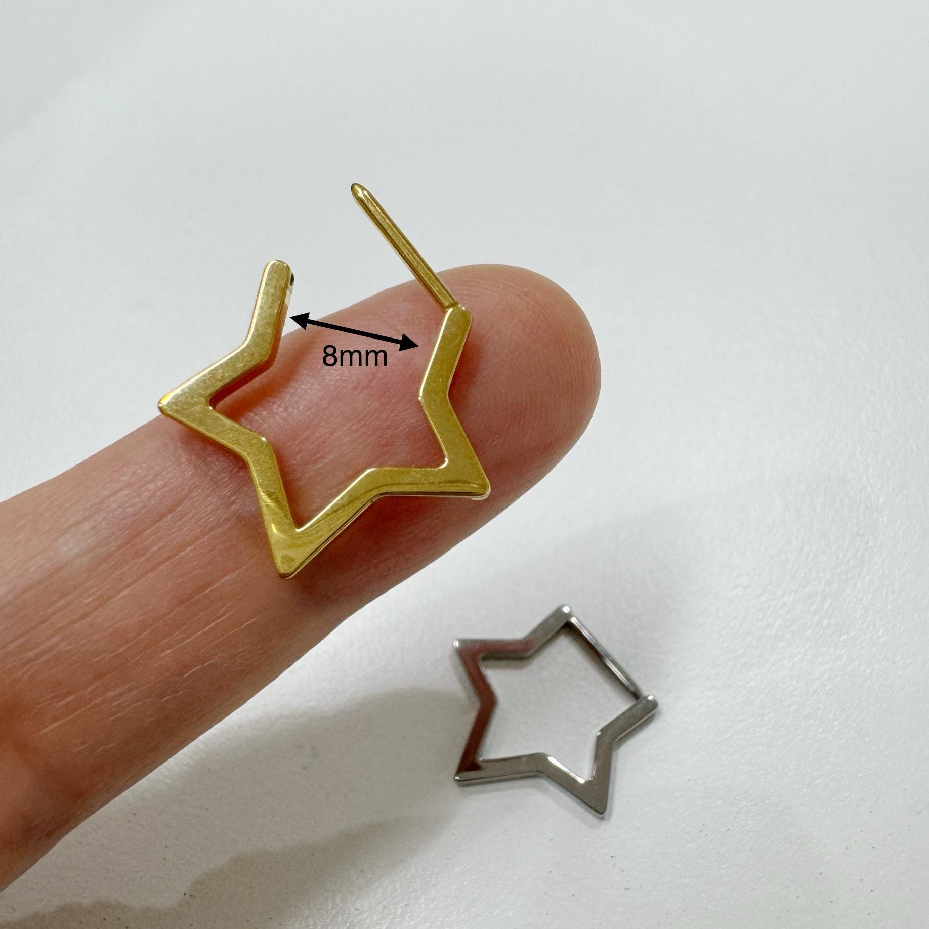 Star Hoop Titanium: 18g/16g ASTM F-136 Implant Grade Hoop