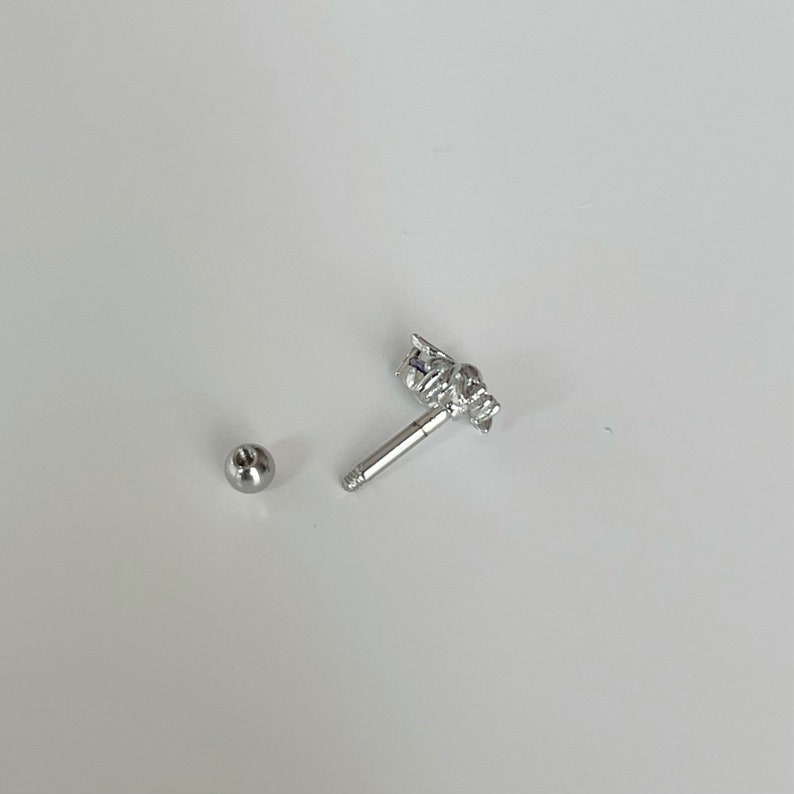 Dainty Dragonfly CZ PiercingSingle, 18g/16g Cartilage Tragus Conch Helix piercing image 6