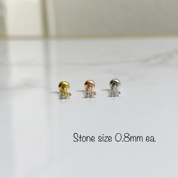 CANNER 1PC 925 orecchino Piercing opale in argento Sterling per le