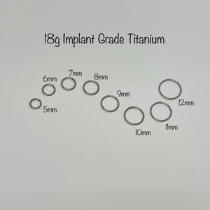 18g Seamless Hinged Clicker,  Ti-6AL4V-ELi ASTM F-136 Titanium Hinged Segment Ring, Helix Hoop