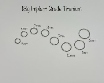 18g Seamless Hinged Clicker,  Ti-6AL4V-ELi ASTM F-136 Titanium Hinged Segment Ring, Helix Hoop