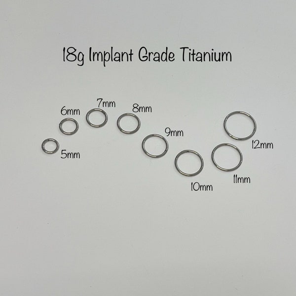 18g Seamless Hinged Clicker,  Ti-6AL4V-ELi ASTM F-136 Titanium Hinged Segment Ring, Helix Hoop