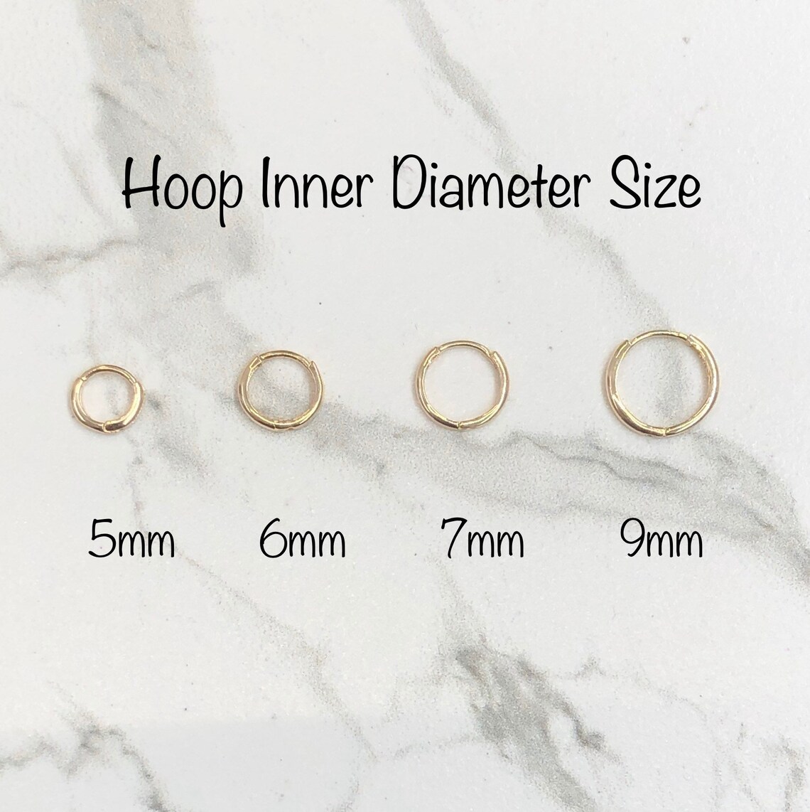 14k Solid Gold Thin Small Huggie Hoop single or Pair Etsy