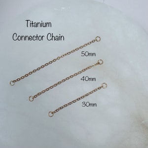 Titanium Chain connector for Cartilage, Helix, Conch, Nose