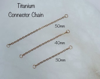 Titanium Chain connector for Cartilage, Helix, Conch, Nose