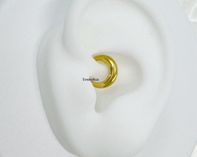 16g 316L Surgical Steel Hollow Thick Clicker:  Daith, Septum hoop