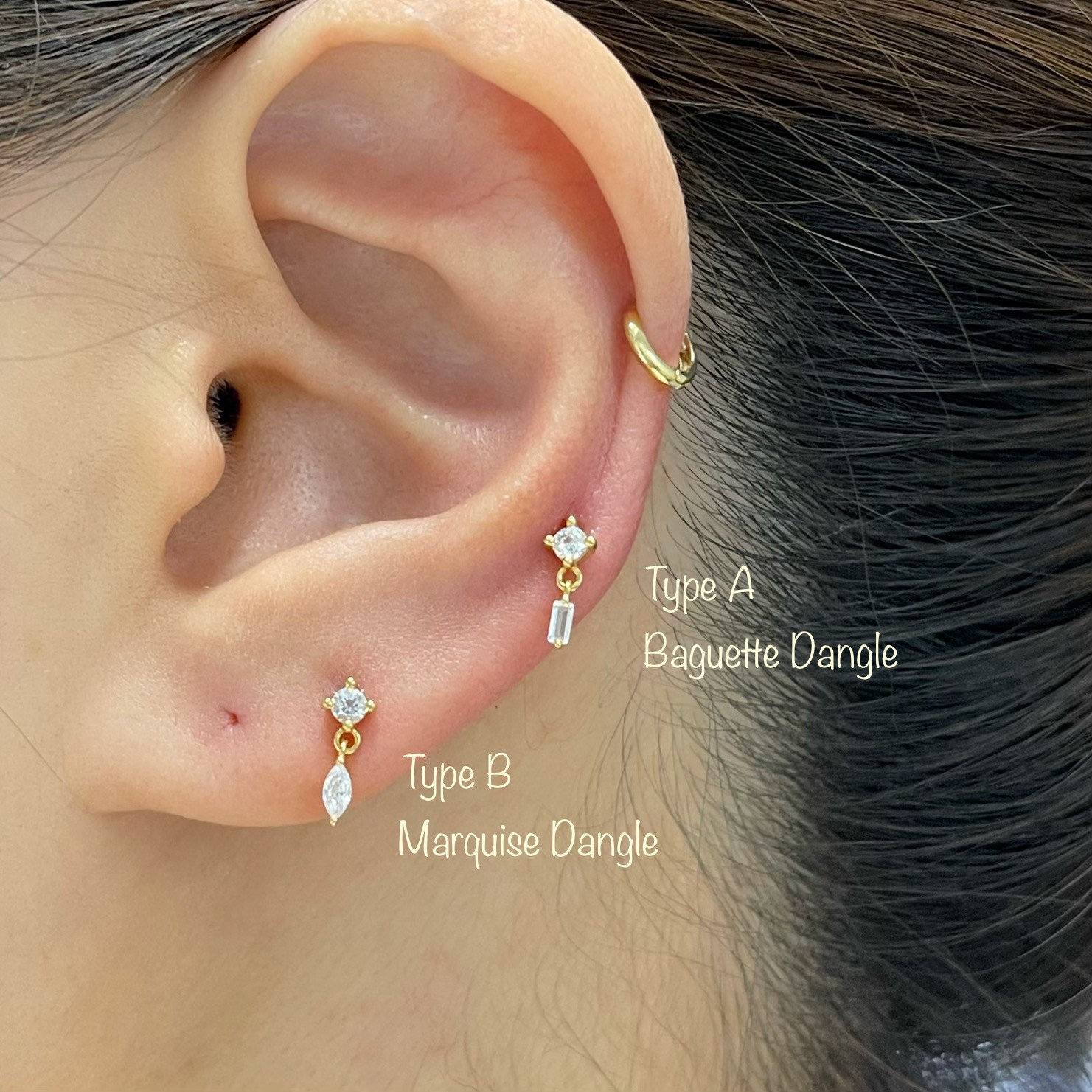 Cartilage post hotsell earrings