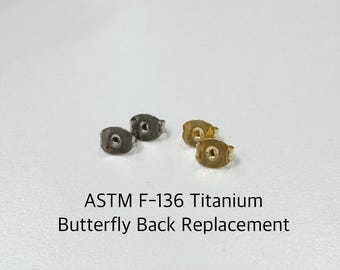 20g Titanium Earring Butterfly Back Replacement parts