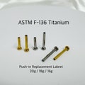 20g/18g/16g  2.5mm Disc Implant Grade Titanium Threadless Push-In Labret Replacement