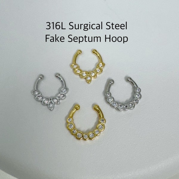 Surgical Steel Fake Septum Ring - No Piercing Needed (8mm)