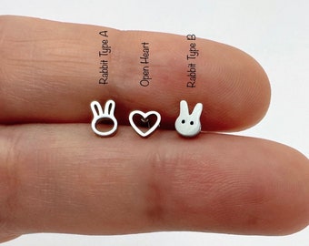 16g Open Heart / Rabbit Piercing (single), 316L Surgical Steel