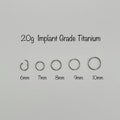 20g Seamless Hinged Clicker, ASTM F136 Titanium Segment Ring, Helix Hoop