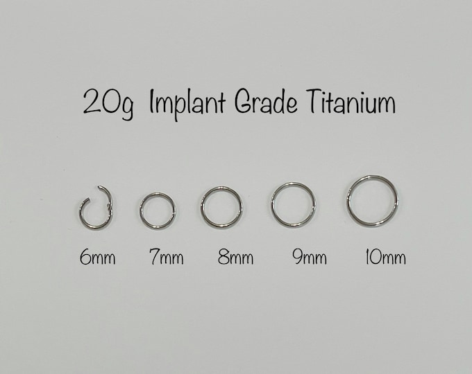 20g Seamless Hinged Clicker, ASTM F136 Titanium Segment Ring, Helix Hoop