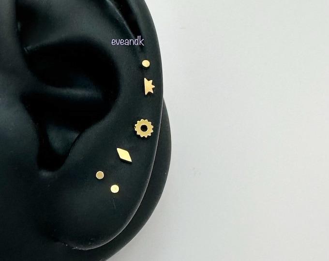 Teeny Tiny 1.5mm Dot Threadless Push-In Labret, Micro Dot Piercing for Cartilage, Helix, Tragus Piercing