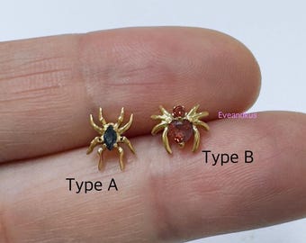 Spider CZ Titanium: 20g/18g/16g ASTM F-136 Implant Grade Labret