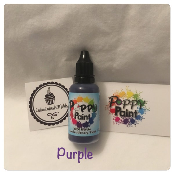 Purple Poppy Paint  Chocolate Fondant Gumpaste