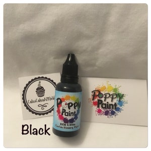 Black Poppy Paint  Chocolate Fondant Gumpaste