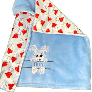 Bunny Lovey, Valentine Lovey, Easter Lovey, Girl/Boy Lovey, Baby Gift, Lovie For Baby, Personalized Lovey