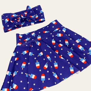 Popsicle Skirted Bummies and Bow Set, Patriotic Bummies, Bummies For Girls, Bummies For Boys, Girl Shorts, Boy Shorts