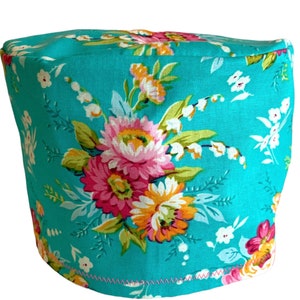 Blue Floral Scrub Cap, Scrub Cap, Surgical Scrub Cap, Chemo Hat, Veterinarian Cap