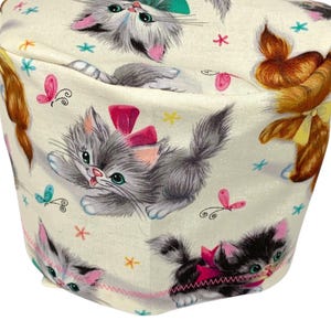 Kitten Scrub Cap, Cat Scrub Cap, Surgical Scrub Cap,  Veterinarian Cap,  Dental Cap