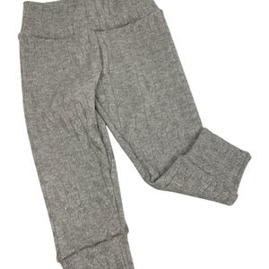 Gray Cable Knit Baby Leggings, Baby Joggers, Baby Leggings, Girl Baby Leggings, Baby Pants, Toddler Pants