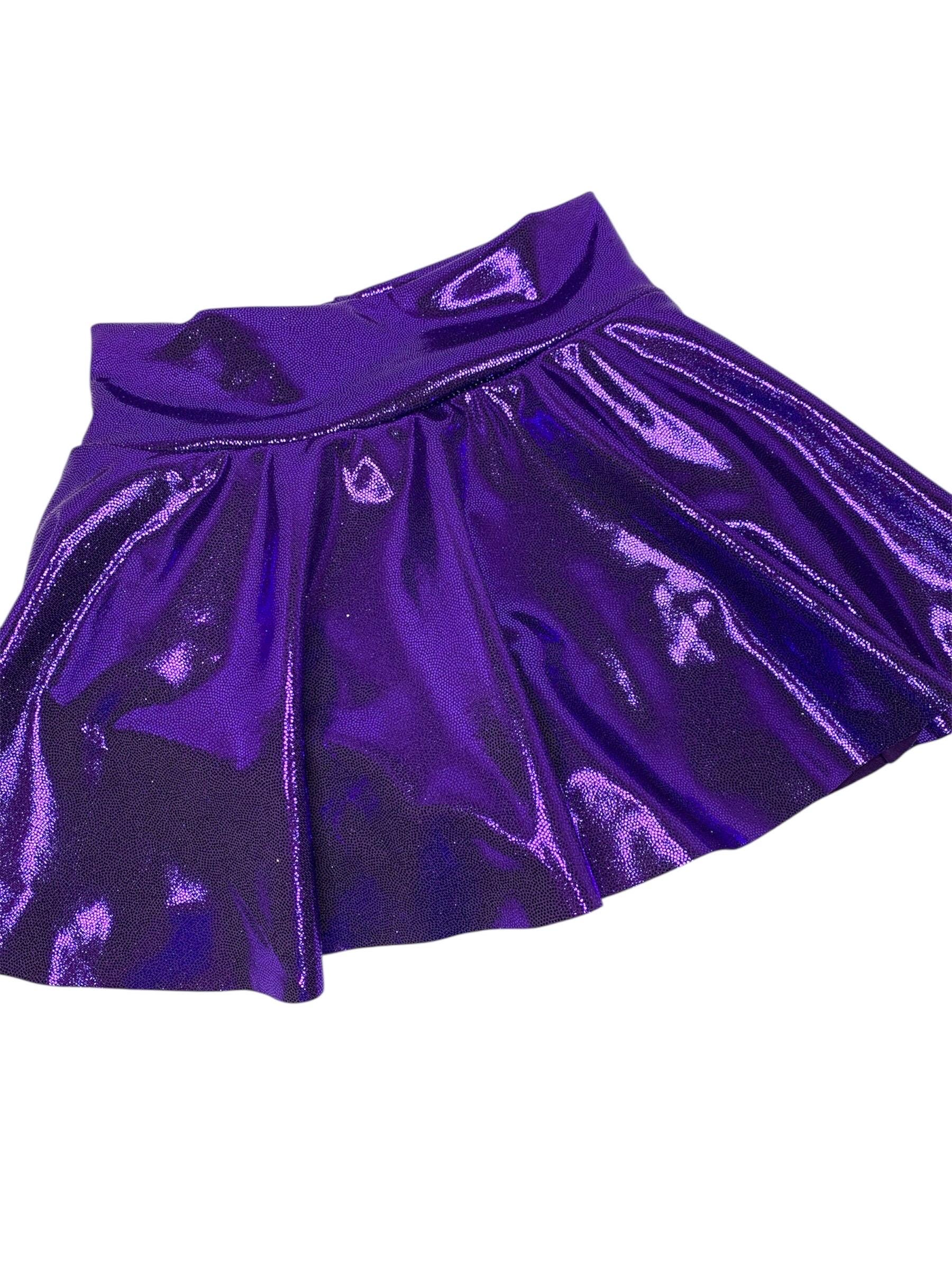 Metallic Purple Skirted Bummies, Purple High Waisted Bummies, Bummies For Girls, High Waisted Shorts, Diaper Cover