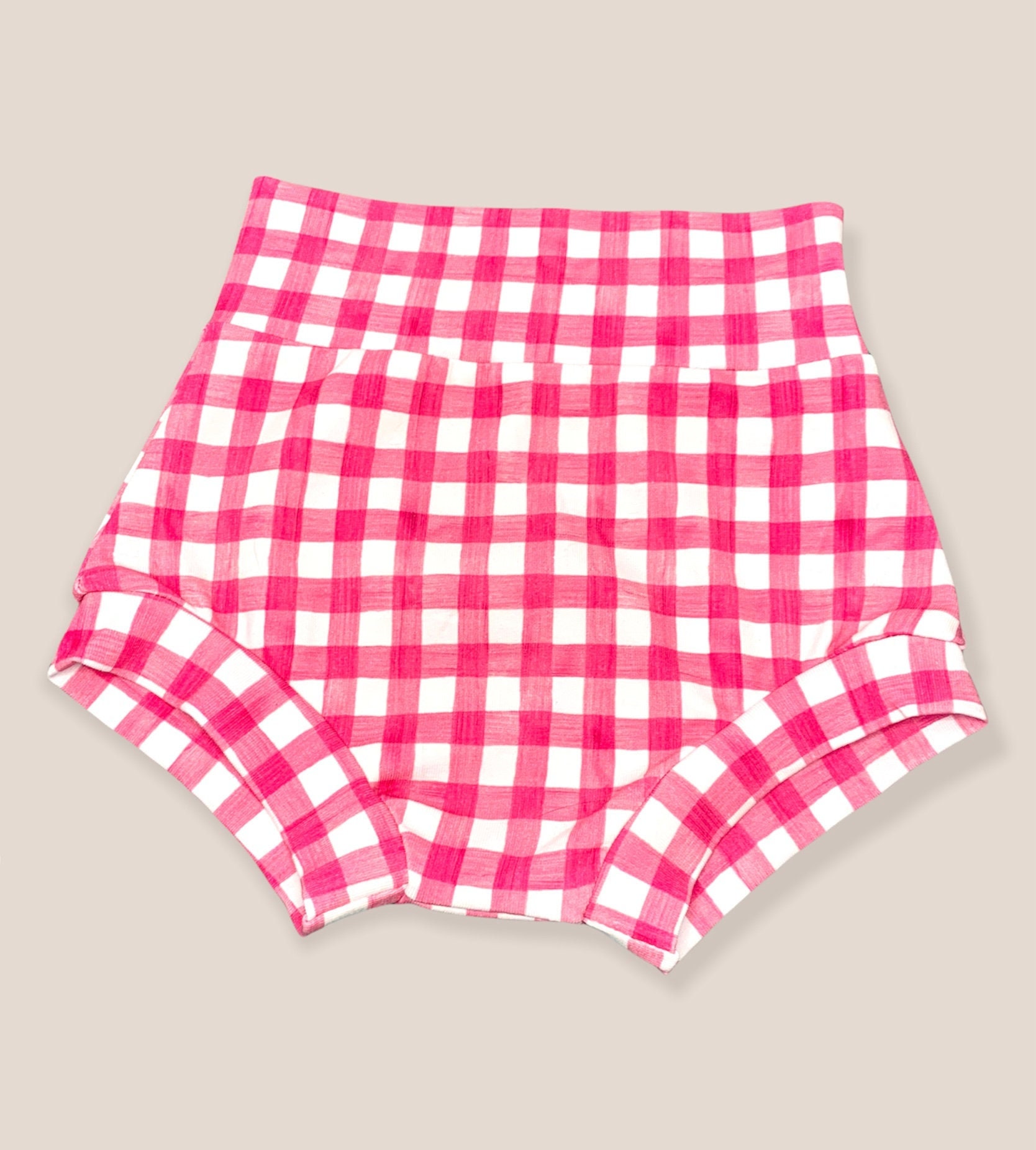 Pink Gingham Bummies, Bummies For Girls, High Waisted Shorts, Diaper Cover