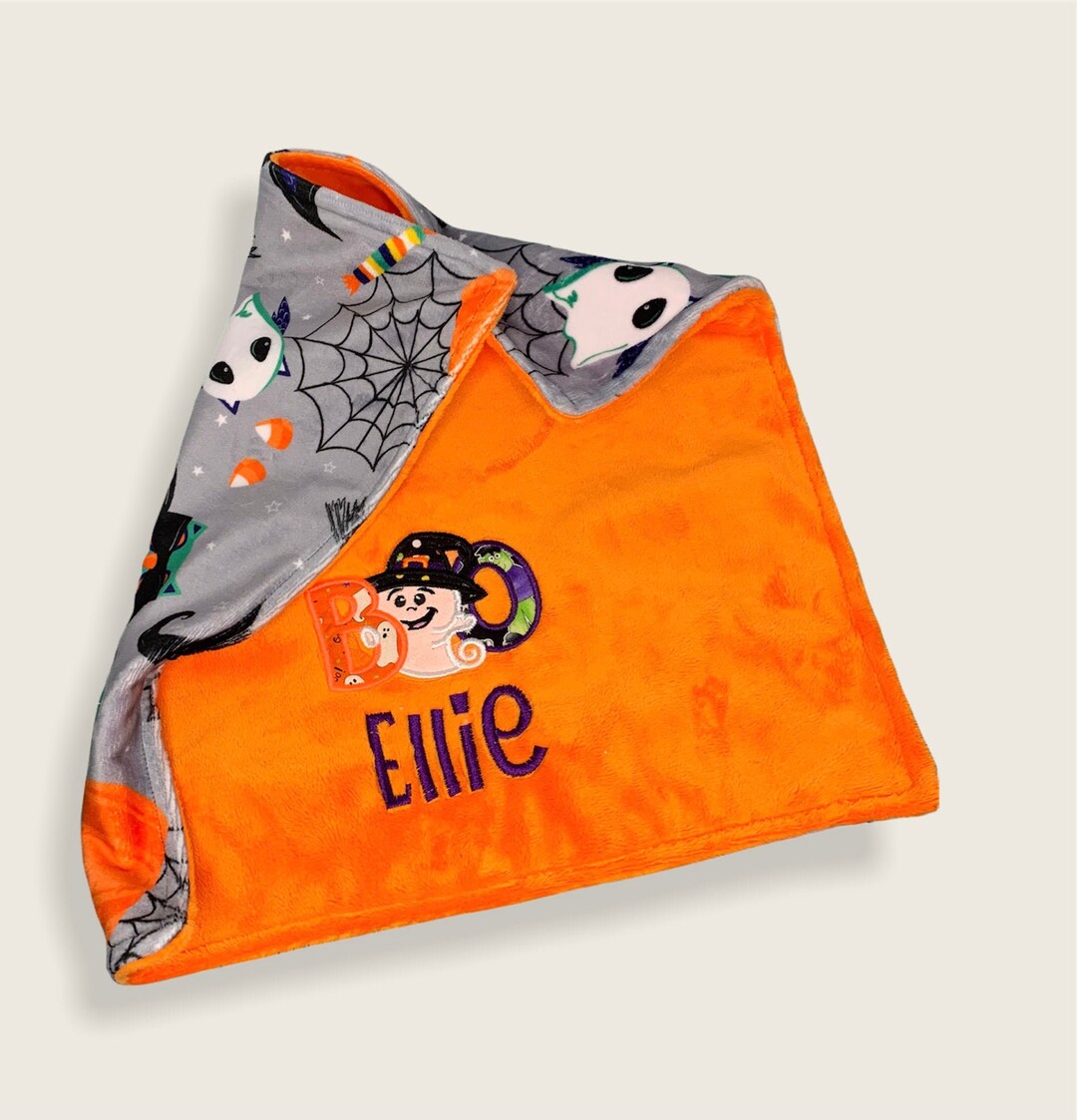 Halloween Lovey Blanket, Minky Lovey Blanket, Security Baby Blanket, Boy/girl Lovey, Baby Gift