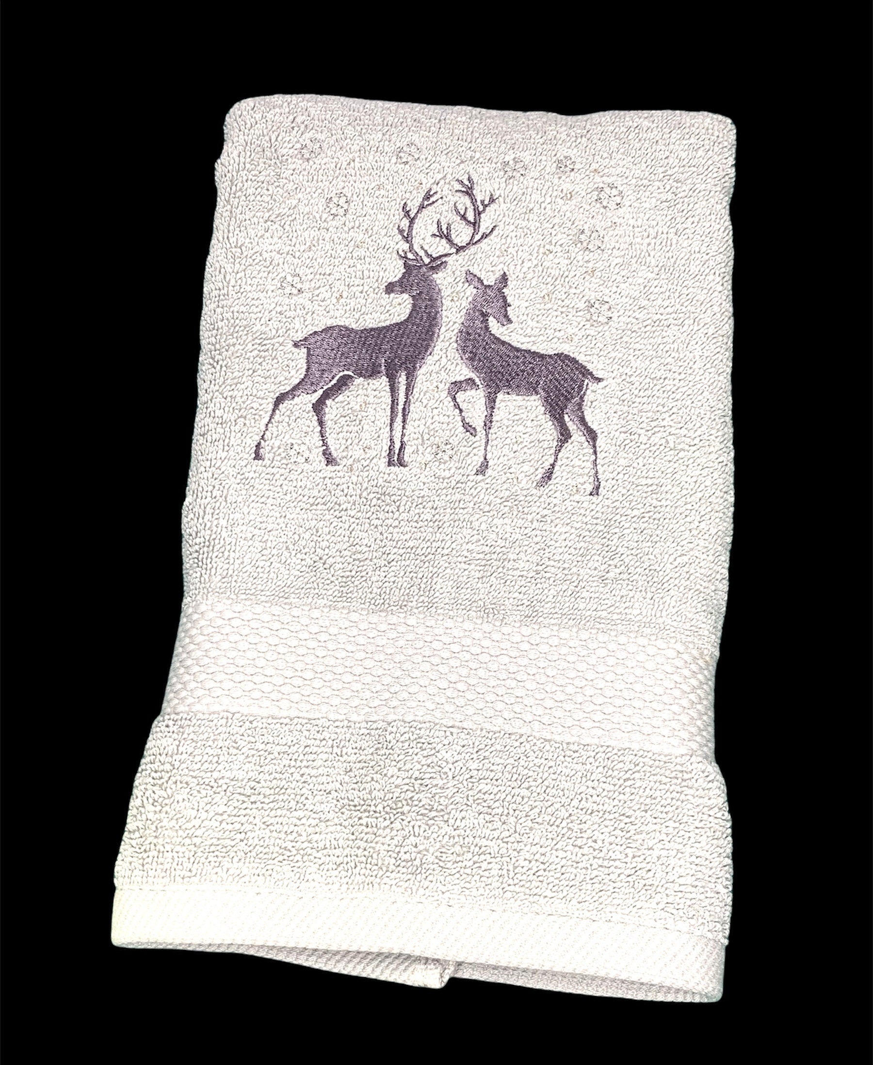 Vintage Style Reindeer Design Pot Holder + Towel Set – Domaci