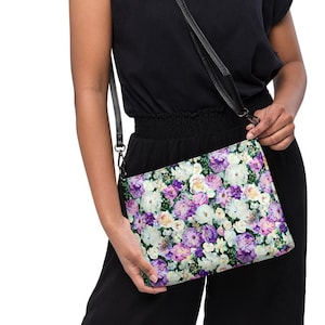 Bolso bandolera floral Bolso de mano con correa ajustable para mujer