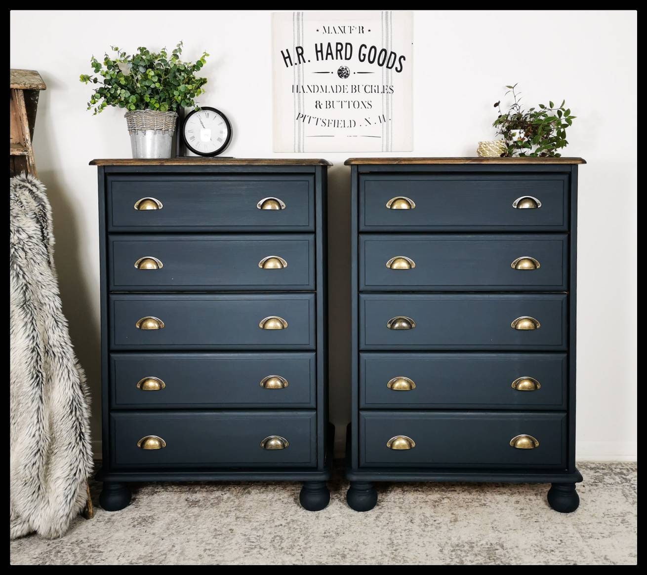 Made to Order Navy Blue Chest of Drawers classic / stylish / Etsy