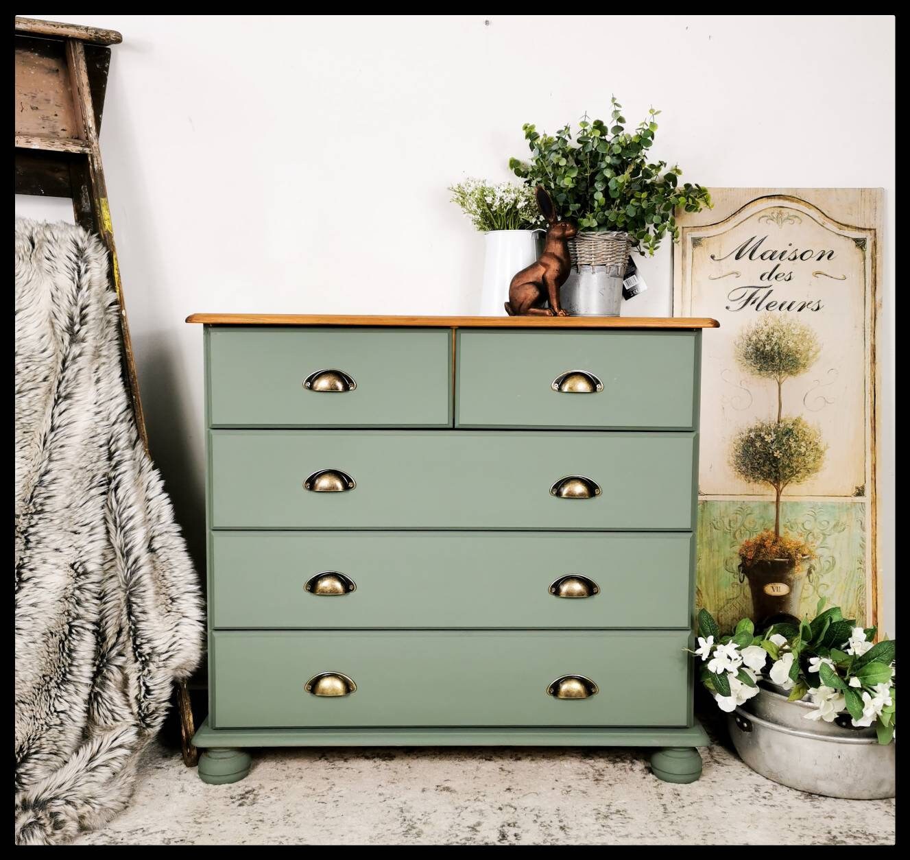 Made to Order Sage Green Chest of Drawers country / Etsy