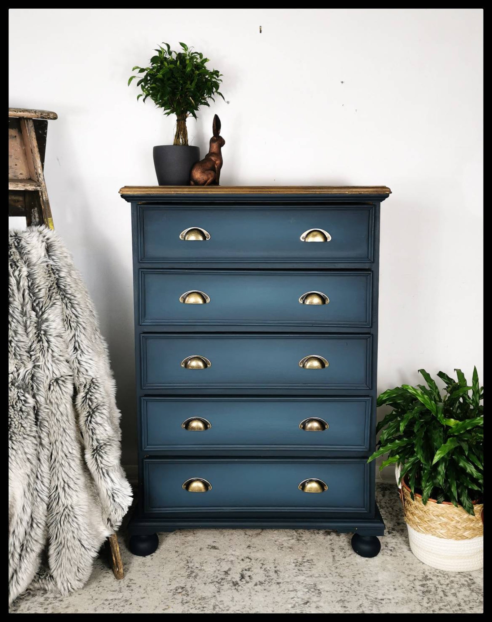 Made to Order Navy Blue Chest of Drawers classic / stylish / Etsy