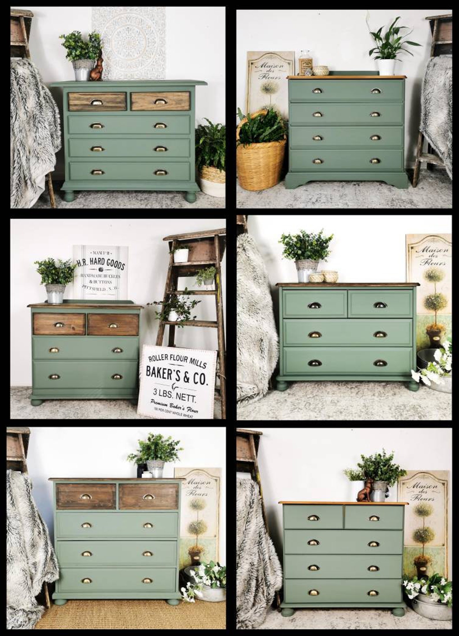 Made to Order Sage Green Chest of Drawers country / Etsy