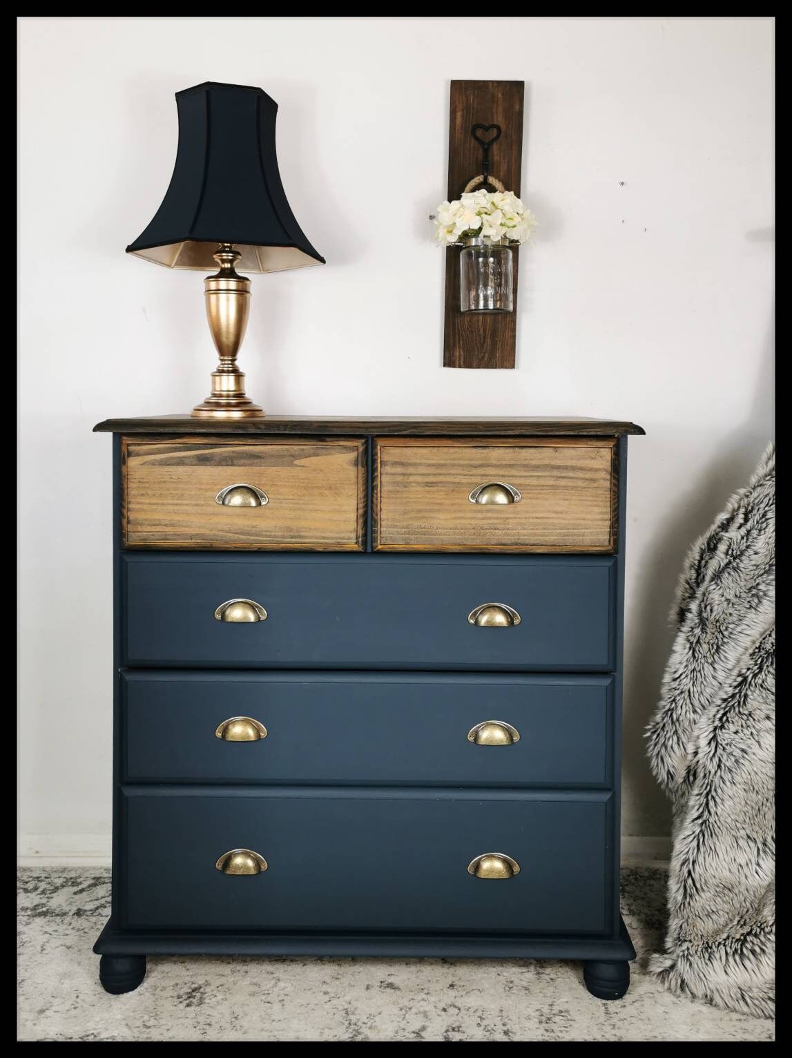 Made to Order Navy Blue Chest of Drawers classic / stylish / Etsy