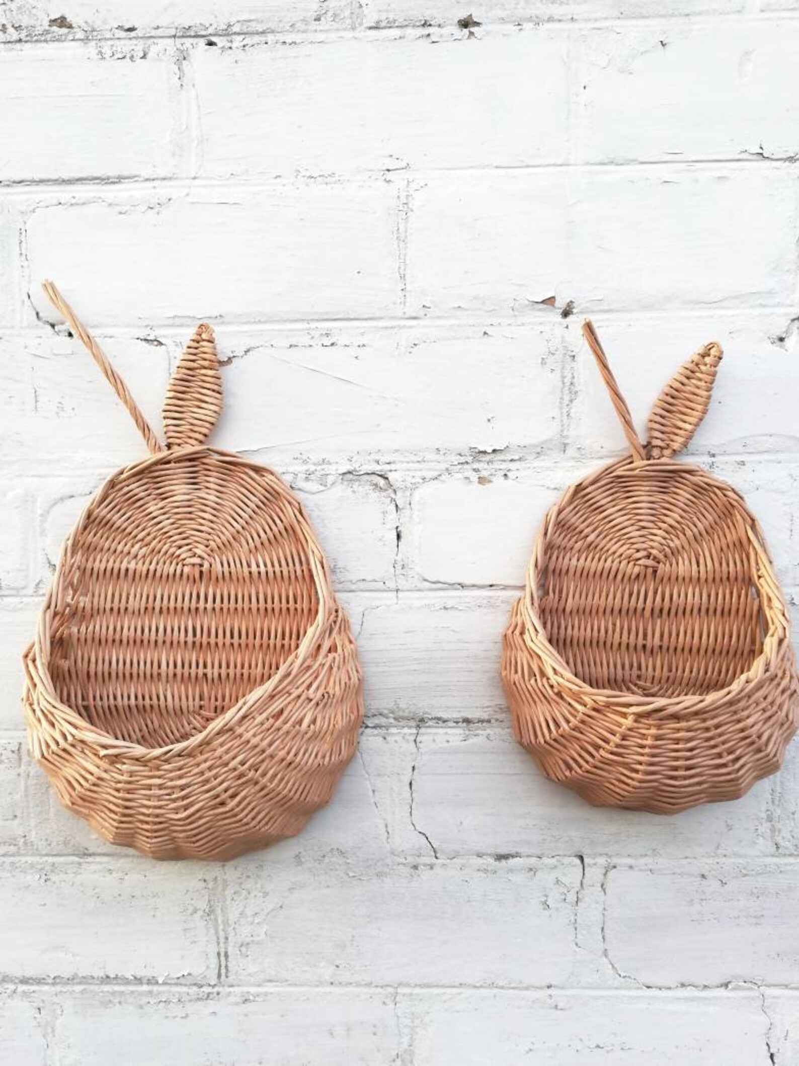 Wicker Wall Basket Basket Pear Mini Wall Hanging Nursery Etsy