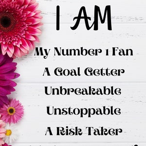 Positive Affirmations for an Entrepreneur| I am an entrepreneur| Printable
