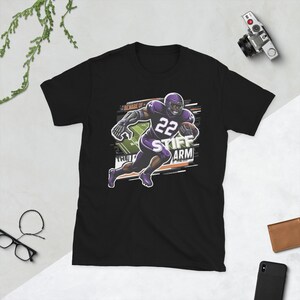 Beware of the Stiff-Arm Football T-Shirt – Perfect Gift for Football Fans Short-Sleeve Unisex T-Shirt