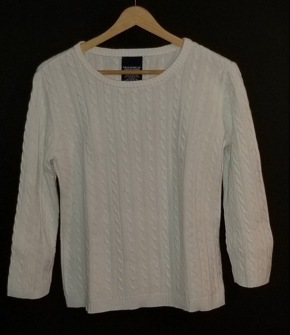 ralph lauren women's white sweater