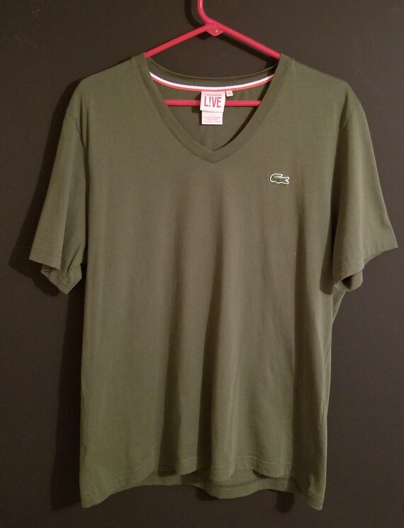olive green lacoste shirt